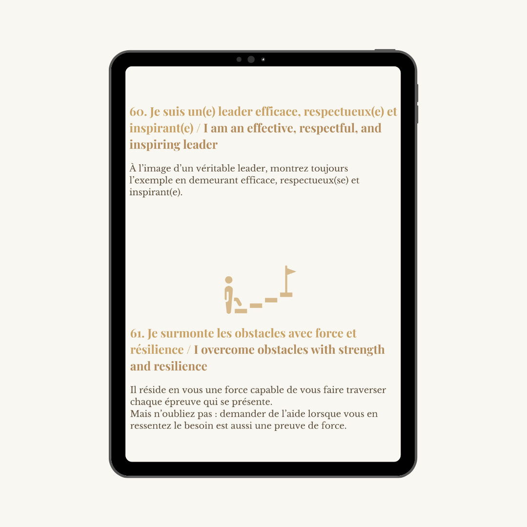 Livret digital : 90 affirmations positives bilingues + guide sur la gratitude offert